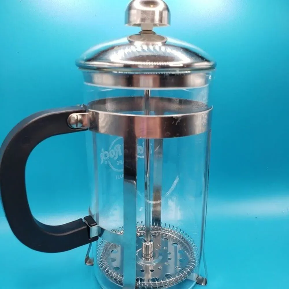 Hard Rock Cafe Maui Glass French Press Coffee Maker Carafe Souvenir